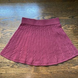 Hollister Burgundy Knit Mini Skirt